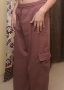 Brown Pocket Wide Leg Pants