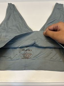Ribbed V-Neck Bralette Top, L size