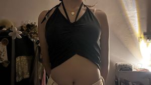 Ruched Halter Neck Crop Top
