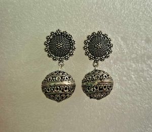 Customized Bohemian SilverJhumka Earrings-Unused