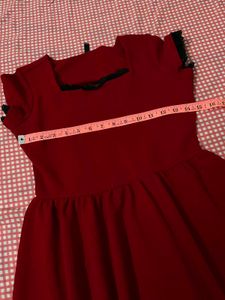 goth red dress with black lace