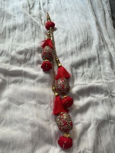 Red lehenga Tassel