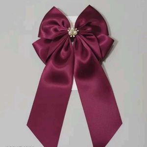 2 Vibrant Satin Bow Hair Clips