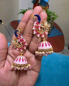 Beautiful Peacock Jhumka Earrings