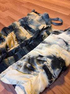 Tie-Dye Ruched Bustier Top