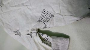 Stylish White Fish Print Kurta for your baby (0-6)