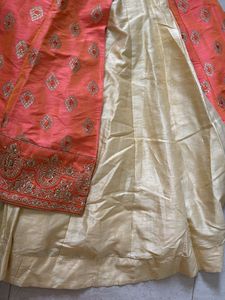 Beautiful Orange Embellished Ethnic Gown