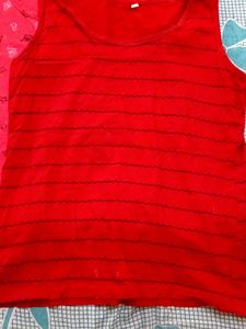 Pack of 2 Red Sleeveless Tops