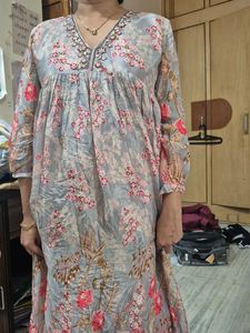Floral Print Anarkali Kurta