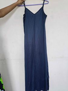 Elegant Navy Blue Maxi Dress
