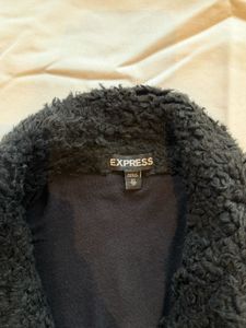 Express - Cozy Black Teddy Jacket (imported)