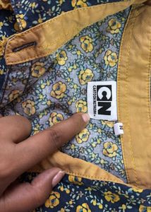 Vintage Floral Print Button-Down Shirt