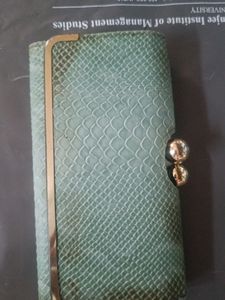 Vintage Reptile Print Clutch