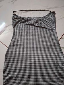 Gingham Strapless Mini Dress
