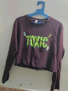 Toxic Graphic Crop Full sleeve t-shirt