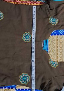 kurti with double color long duppata