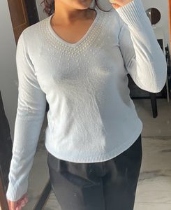 Blue Snow Sweater
