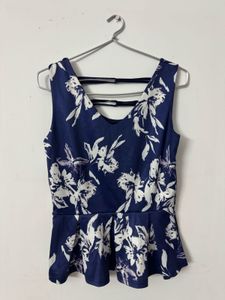 New Floral Peplum Top
