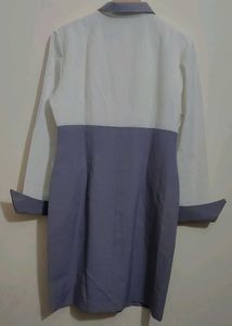 Lavender Color Block Button-Up Dress 36 Bust