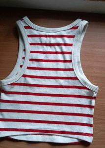 Red &amp; White Striped Tank Top