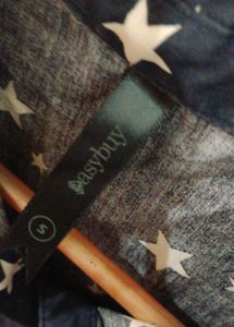 Chic Navy Star Print Shirt Dress