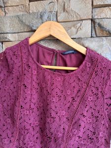 Elegant Lace Peplum Top
