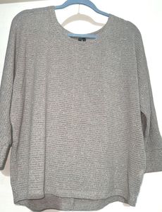 L.O.V Sparkly Striped Knit Sweater (size L)