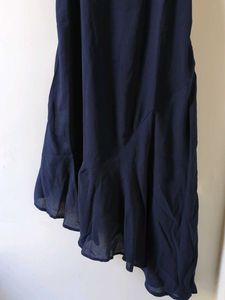 Elegant Navy Blue Slip Dress