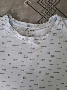 Cute Blue Graphic T-Shirt