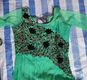 Embellished Green ethnic gown