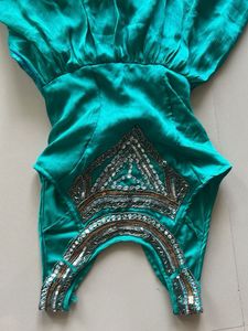 Emerald Green Beaded Top