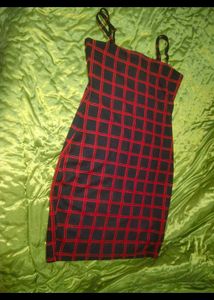 Red Plaid Mini Dress