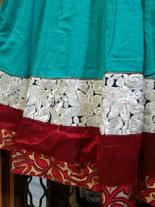 🇳🇿💫💗 Teal Anarkali Kurti With Dupatta