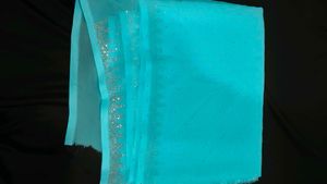 Stunning Blue Embellished Saree