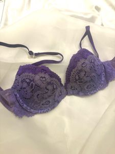 Purple Lace Balconette Bra