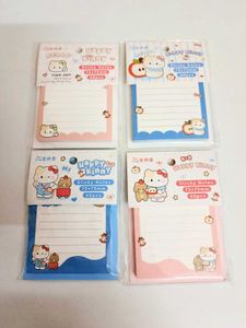 Set of 4 Kawaii Kitty Theme Sticky Notes