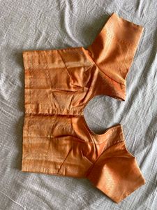Beautiful Orange Floral Saree with Blouse 💜