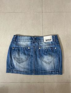 Blue Denim Mini Skirt