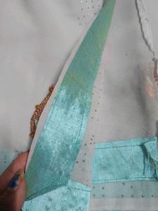 Light Weight Embroidery And Stone Work Saree