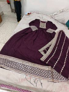 Elegant Purple Kurta Set with Dupatta
