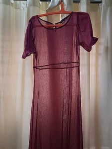 Sheer Purple Maxi Dress