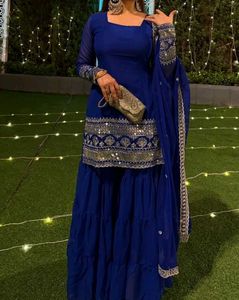 Royal Blue sharara Set