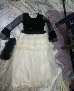 Sparkling Black & Cream Lehenga Choli