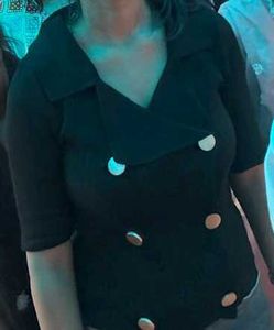 Chic Black Button-Down Top