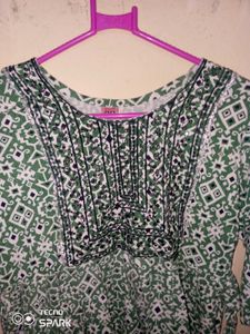 Stylish Green Printed Kurta