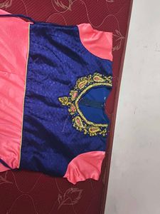 Beautiful Pink &amp; Blue Ethnic Gown