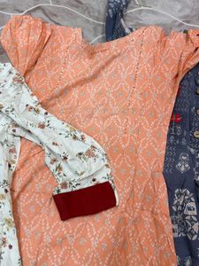 Set Of 3 Daily Home Wear Cotton Kurti