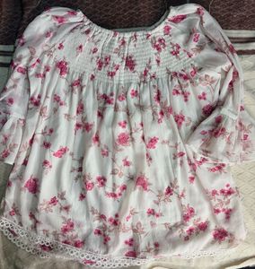 Boho Floral Off-Shoulder top