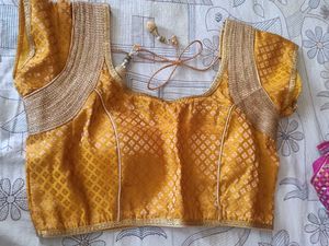 Yellow Embroidered Blouse