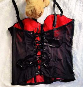 red AND BLACK SEXY CORSET